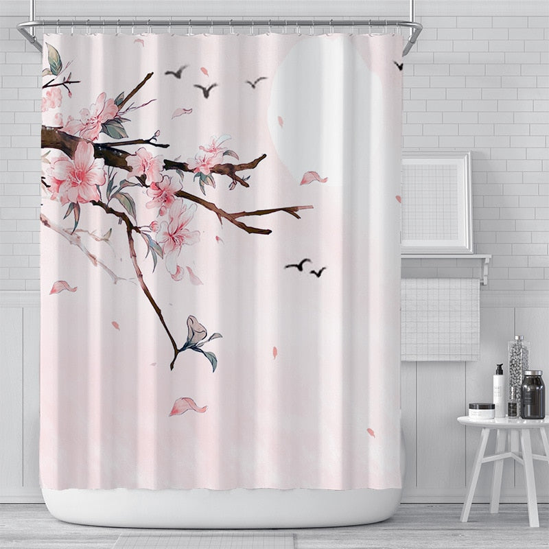 Kirschblüten Duschvorhang - Stilvoller Spritzschutz