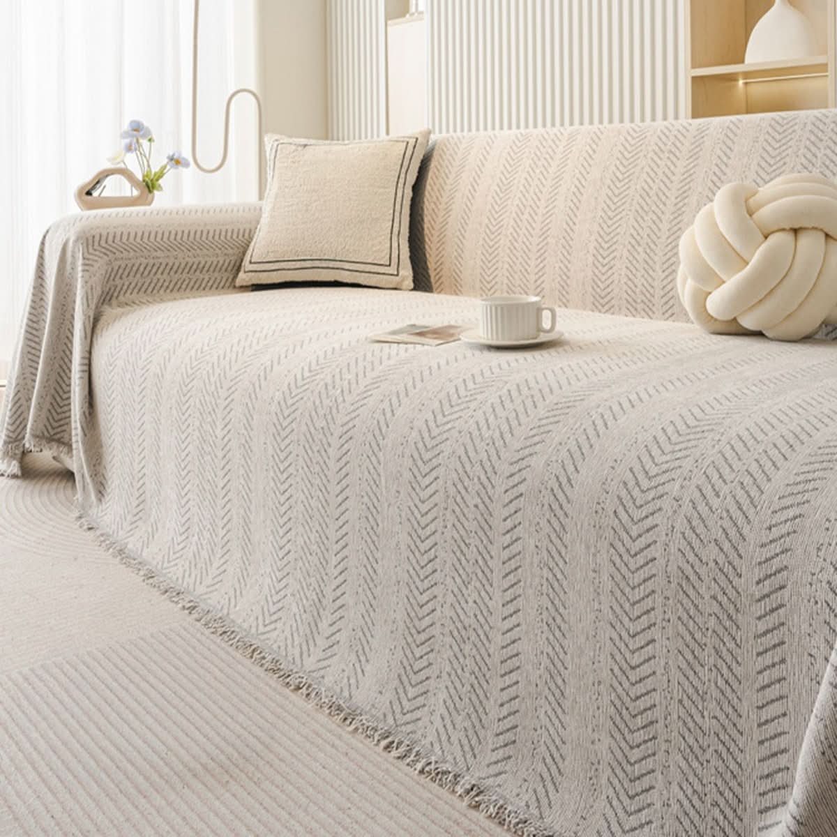 SNUGGLETEXTILE – Kratzfester & waschbarer Sofabezug aus Chenille