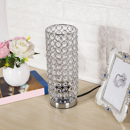 Kristall Tischlampe Chrom - Funkelndes Kristallglas