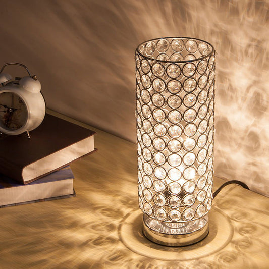 Kristall Tischlampe Chrom - Funkelndes Kristallglas