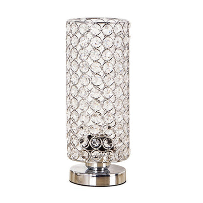Kristall Tischlampe Chrom - Funkelndes Kristallglas