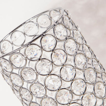 Kristall Tischlampe Chrom - Funkelndes Kristallglas