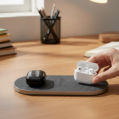 POWERDOCK – 40W Wireless Charging Station für iPhone, AirPods & Samsung