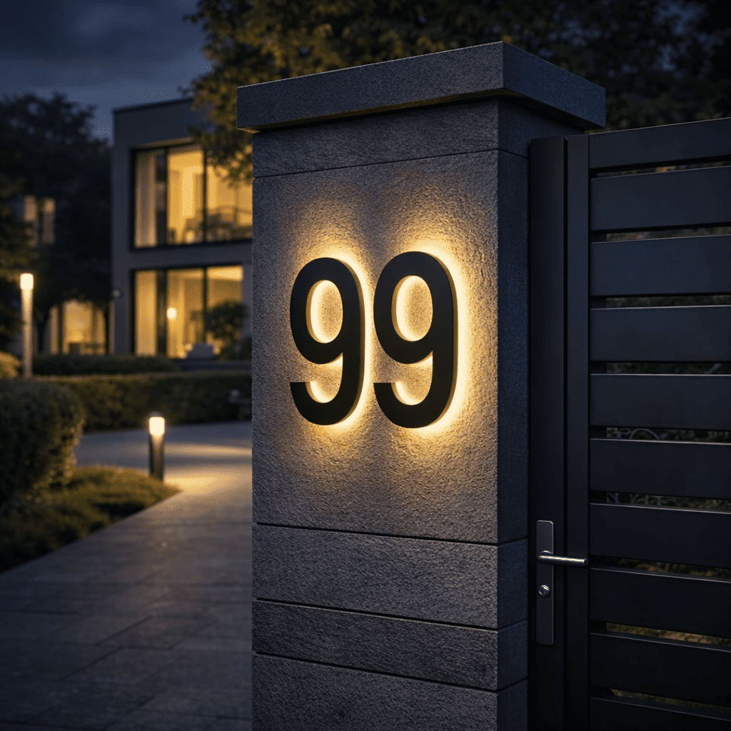 LICHTZEICHEN – Individuell gestaltbare LED-Hausnummern für moderne Häuser