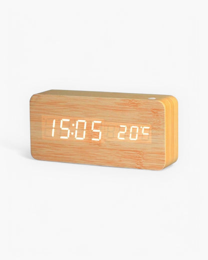 Réveil Bois - Eleganter Digitalwecker aus natürlichem Holz
