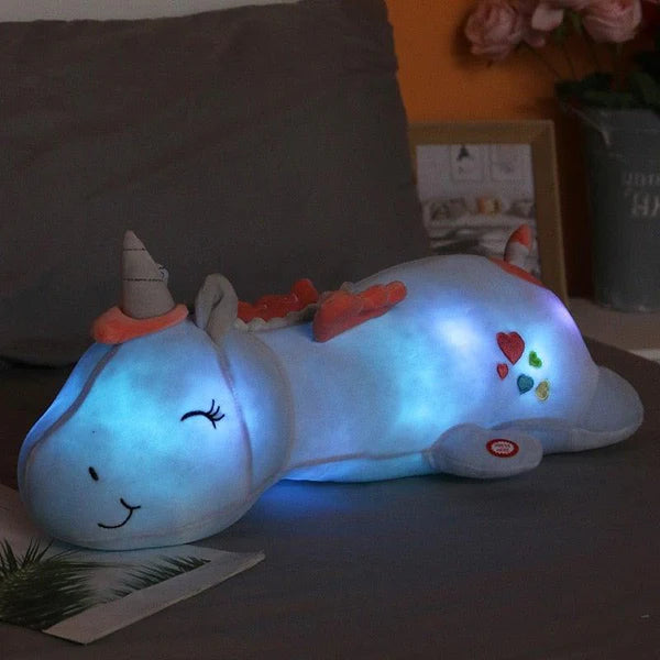 Unicornlume – Einhorn-Kuscheltier mit farbwechselnder LED-Beleuchtung