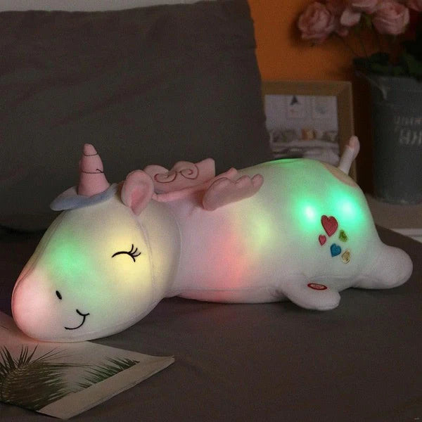Unicornlume – Einhorn-Kuscheltier mit farbwechselnder LED-Beleuchtung