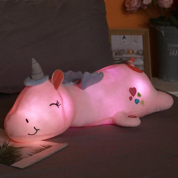 Unicornlume – Einhorn-Kuscheltier mit farbwechselnder LED-Beleuchtung