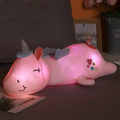 Unicornlume – Einhorn-Kuscheltier mit farbwechselnder LED-Beleuchtung