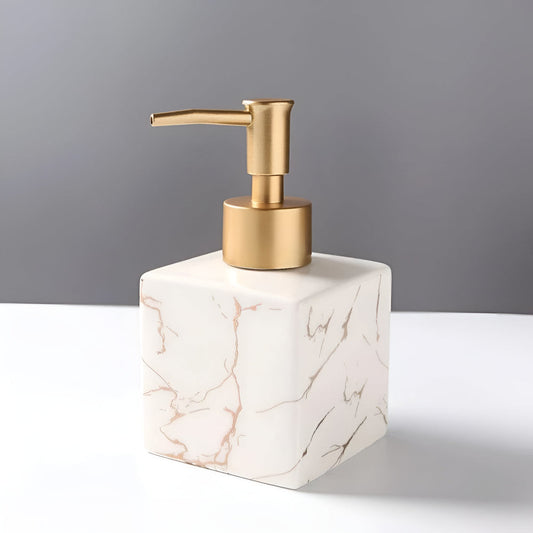 Marmor Seifenspender Mattgold - Japanische Eleganz