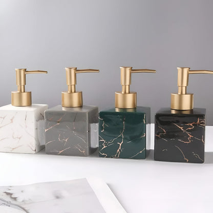 Marmor Seifenspender Mattgold - Japanische Eleganz