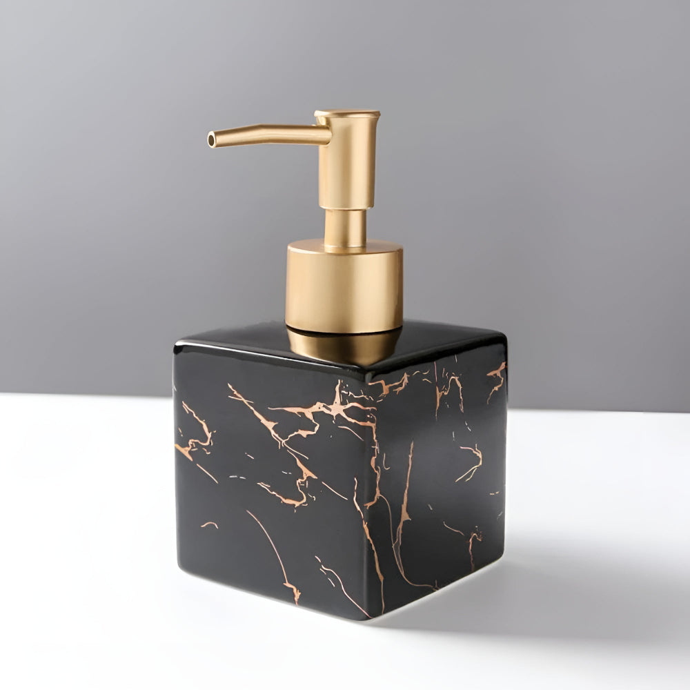 Marmor Seifenspender Mattgold - Japanische Eleganz