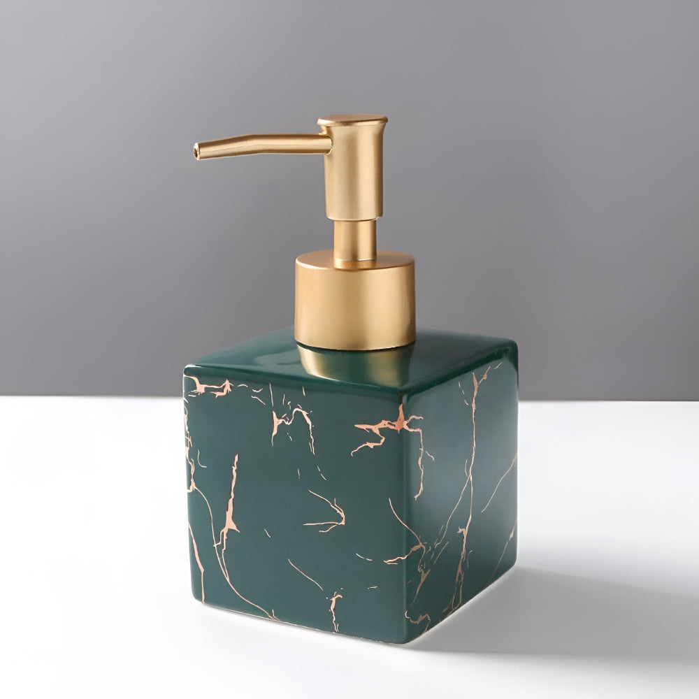 Marmor Seifenspender Mattgold - Japanische Eleganz