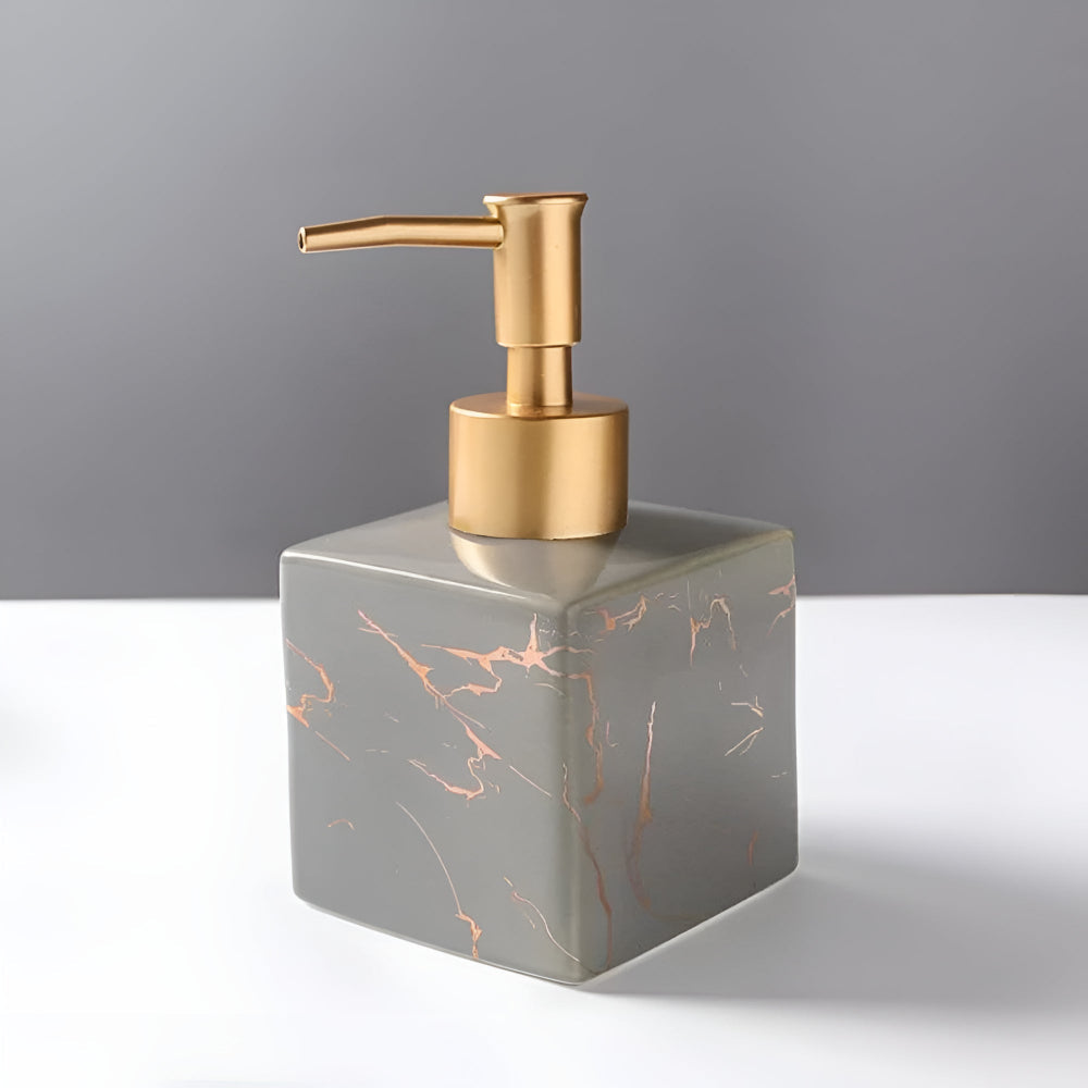 Marmor Seifenspender Mattgold - Japanische Eleganz