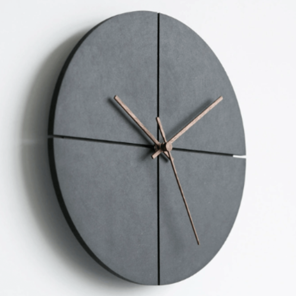 Minimalistische Wanduhr Aluminium - Nordisches Design