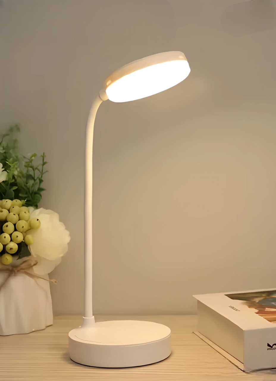 LED Leselampe Touch Steuerung - Edles Leinen-Design
