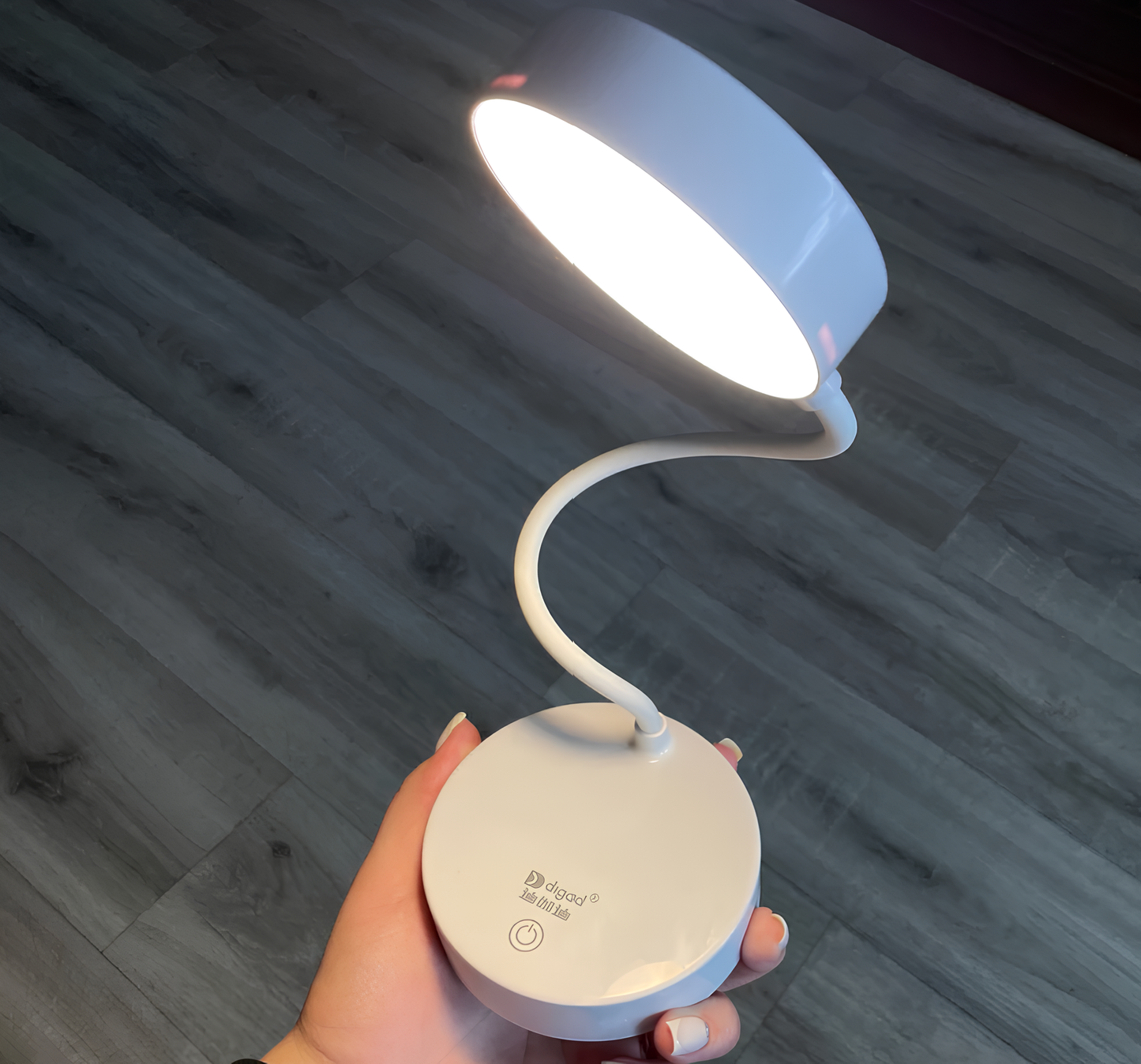 LED Leselampe Touch Steuerung - Edles Leinen-Design
