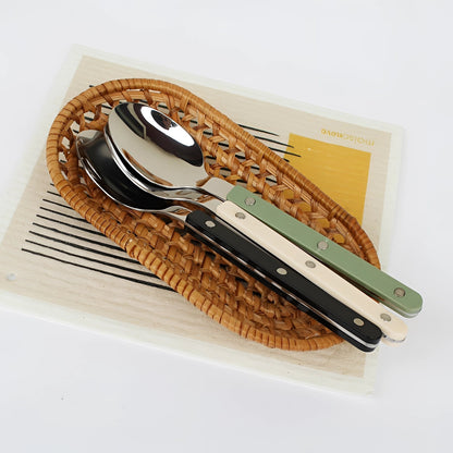 Besteckset Edelstahl Schwarz - Japanische Eleganz