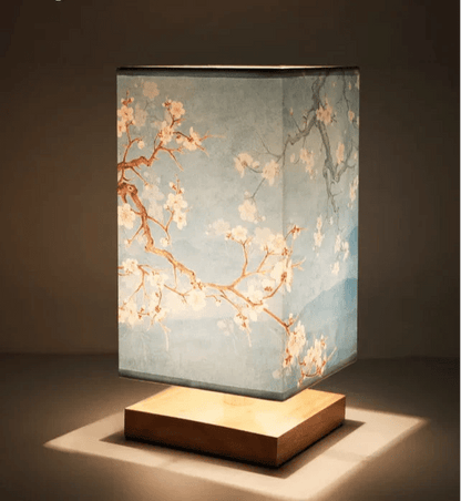 Orientalische Blütenglühlampe - Natürliches Holzdesign
