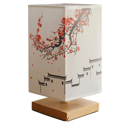 Orientalische Blütenglühlampe - Natürliches Holzdesign