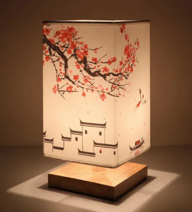 Orientalische Blütenglühlampe - Natürliches Holzdesign