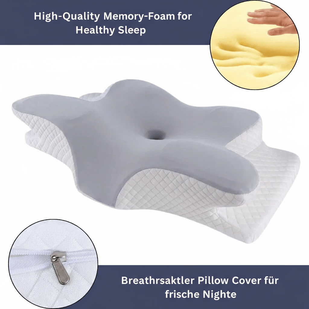 GESUNDPUR PILLOW – Orthopädisches Memory Foam Kissen für Nacken- & Schulterschmerzfreiheit