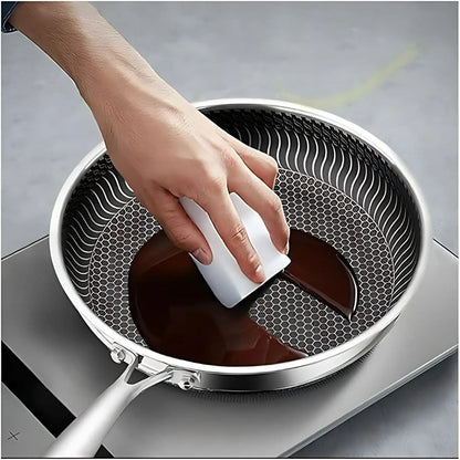 Edelstahlpfanne mit Hexa - Robuster Edelstahl