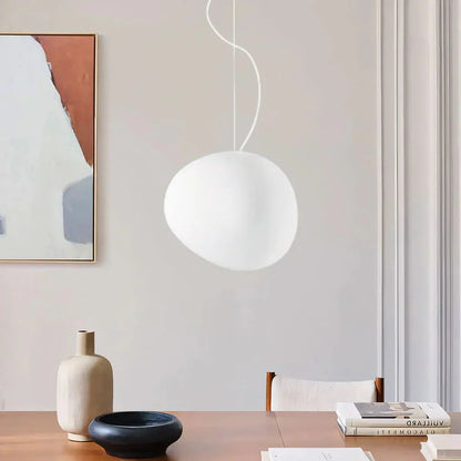Pendelleuchte Wabi Sabi Kieselstein – Moderne Hängelampe für Esszimmer & Wohnzimmer