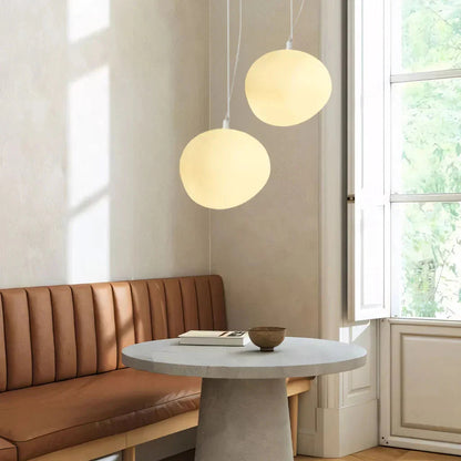 Pendelleuchte Wabi Sabi Kieselstein – Moderne Hängelampe für Esszimmer & Wohnzimmer