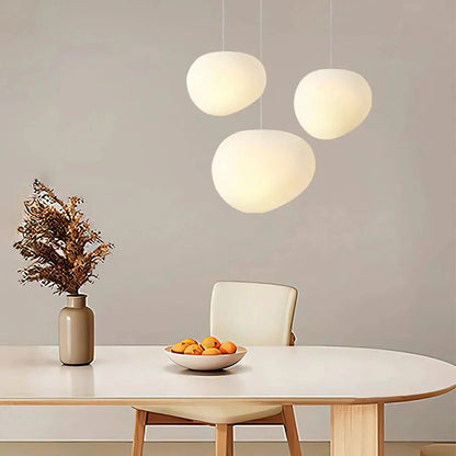 Pendelleuchte Wabi Sabi Kieselstein – Moderne Hängelampe für Esszimmer & Wohnzimmer