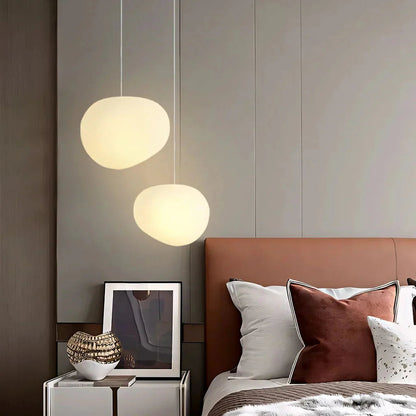 Pendelleuchte Wabi Sabi Kieselstein – Moderne Hängelampe für Esszimmer & Wohnzimmer