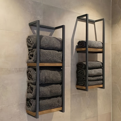 Towelnexa – Wandhalter für gerollte Handtücher mit mehreren Fächern