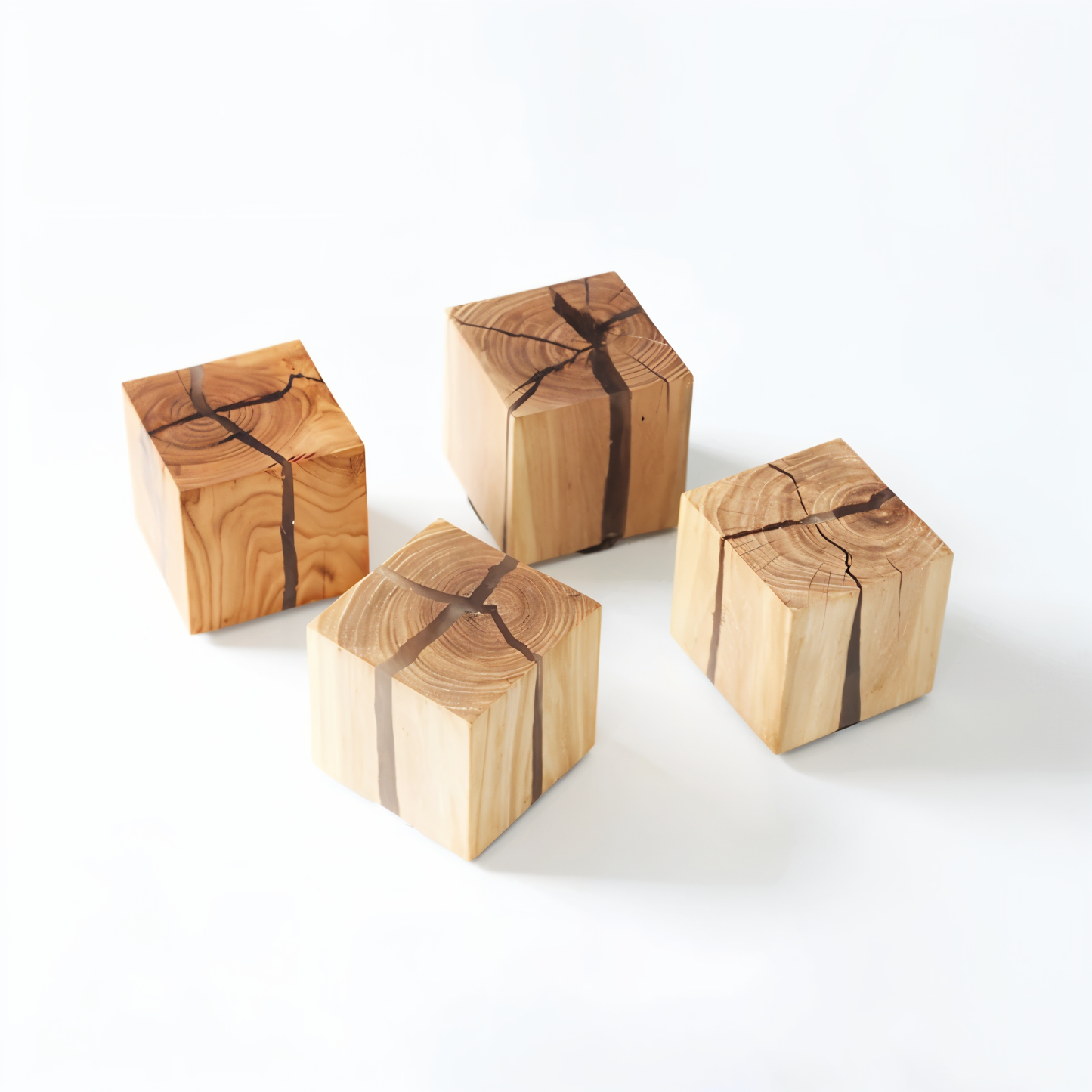 QuadCrackle Wandleuchte Holz - Japanische Eleganz