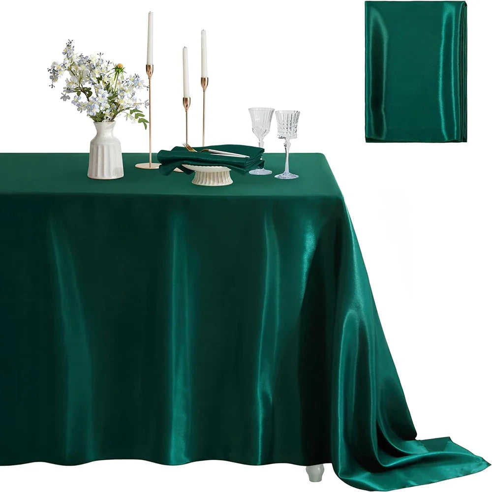 Rechteckige Satin Tischdecke - Gemütlich & Stilvoll