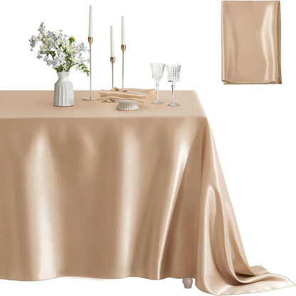 Rechteckige Satin Tischdecke - Gemütlich & Stilvoll