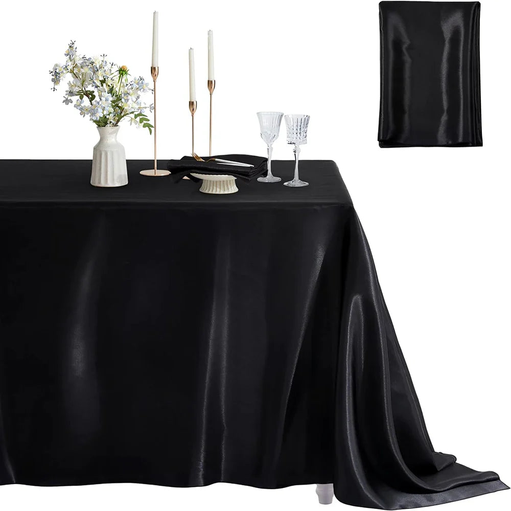 Rechteckige Satin Tischdecke - Gemütlich & Stilvoll