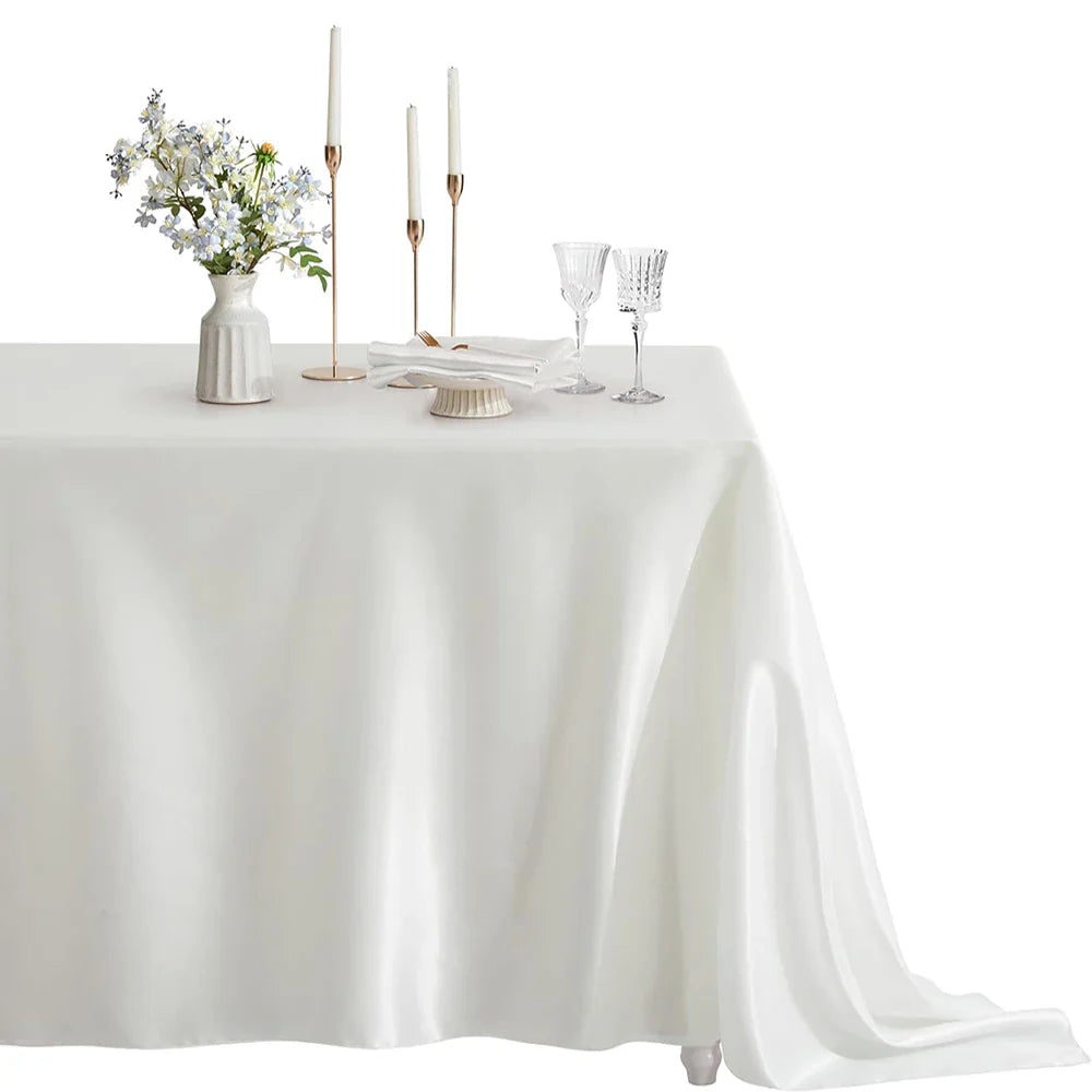 Rechteckige Satin Tischdecke - Gemütlich & Stilvoll
