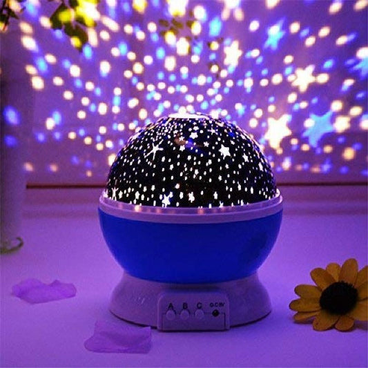 SternMond Lampe - Rotierende LED Nachtlampe für Kinder