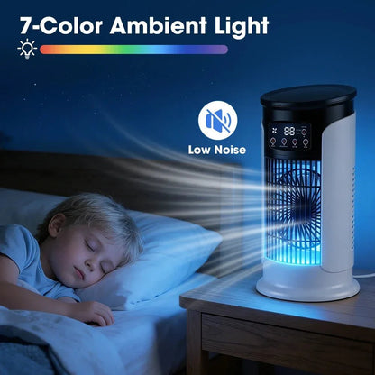 FRESHWIND – Tragbarer 3-in-1-Luftkühler mit Luftbefeuchter und LED-Nachtlicht