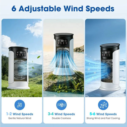FRESHWIND – Tragbarer 3-in-1-Luftkühler mit Luftbefeuchter und LED-Nachtlicht