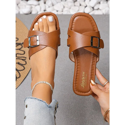 NORÉA – Damen-Sandalen mit Schnalle und Cut-out-Design