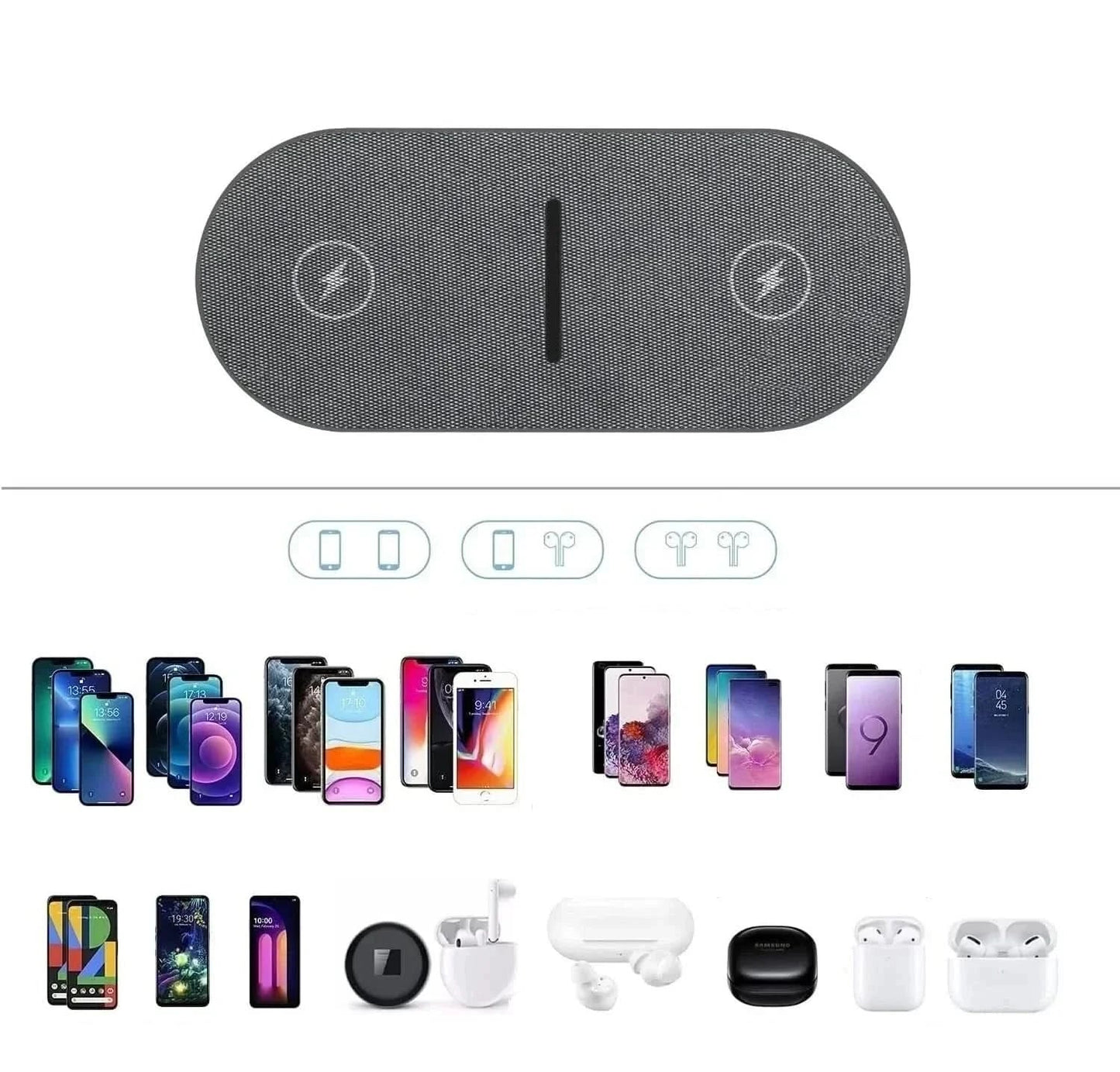 POWERDOCK – 40W Wireless Charging Station für iPhone, AirPods & Samsung