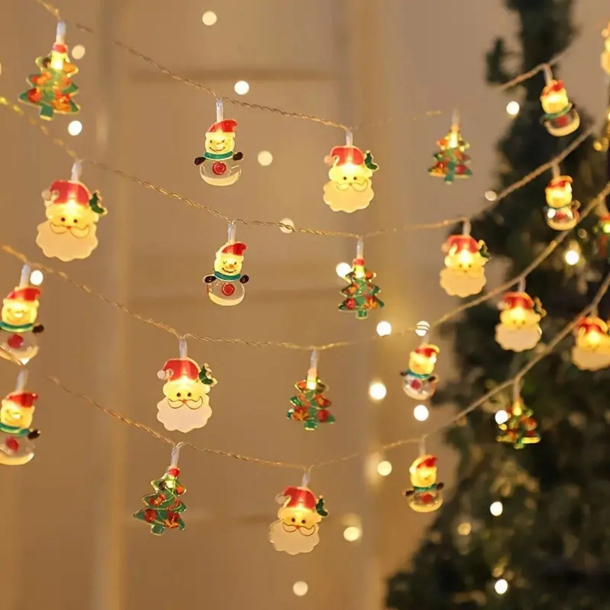 Festora – LED-Weihnachtslichterkette mit Motiven und LED-Beleuchtung