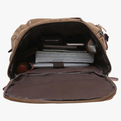VINTAGECANVAS Rucksack – Stilvoll & Funktional mit Laptopfach für Alltag & Abenteuer