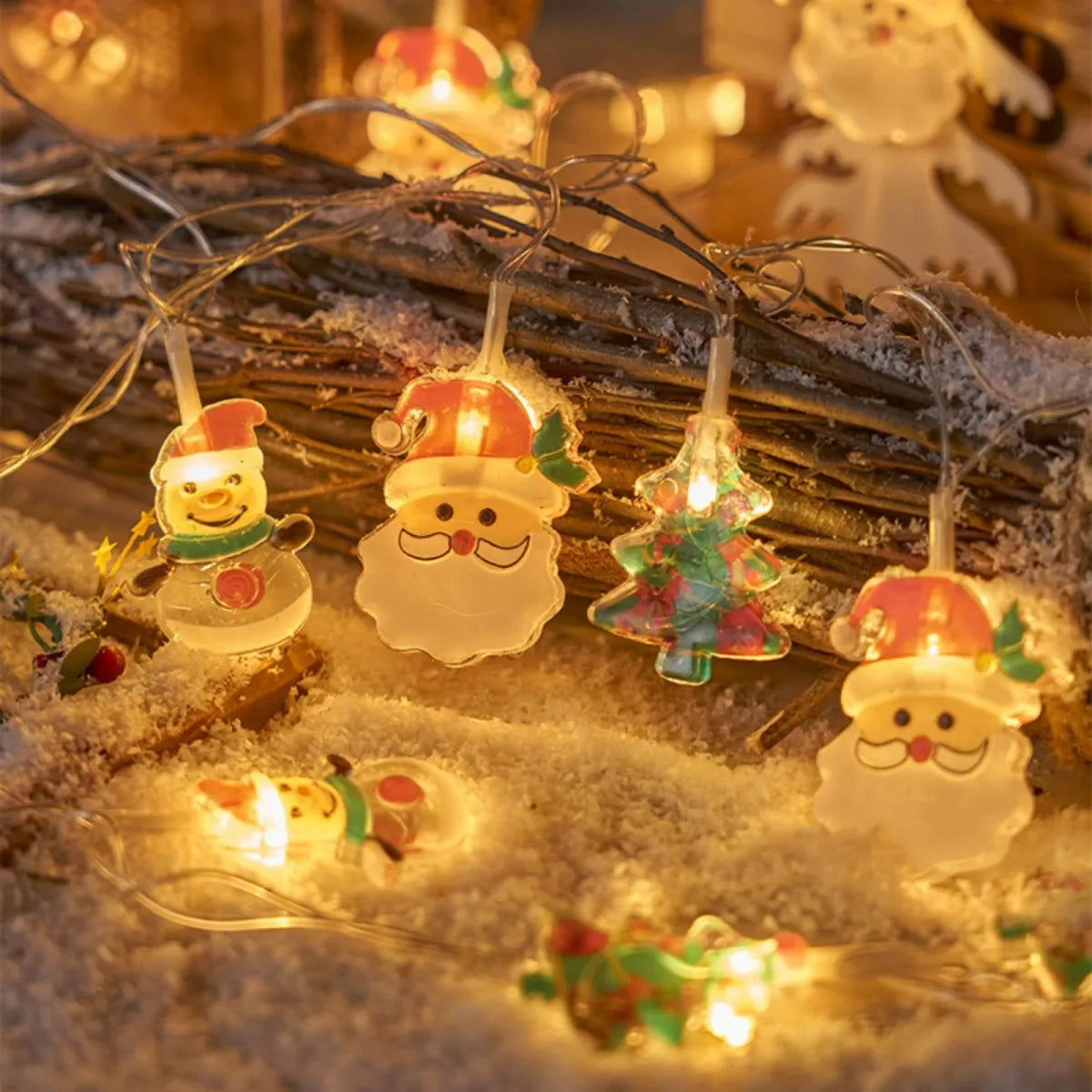 Festora – LED-Weihnachtslichterkette mit Motiven und LED-Beleuchtung