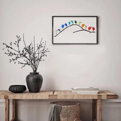 Avelnix – Bunte Vogel-Wanddekoration mit Astmotiv