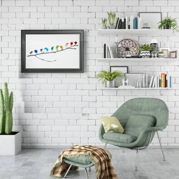 Avelnix – Bunte Vogel-Wanddekoration mit Astmotiv