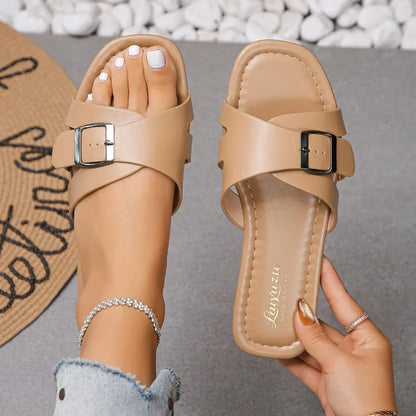 NORÉA – Damen-Sandalen mit Schnalle und Cut-out-Design