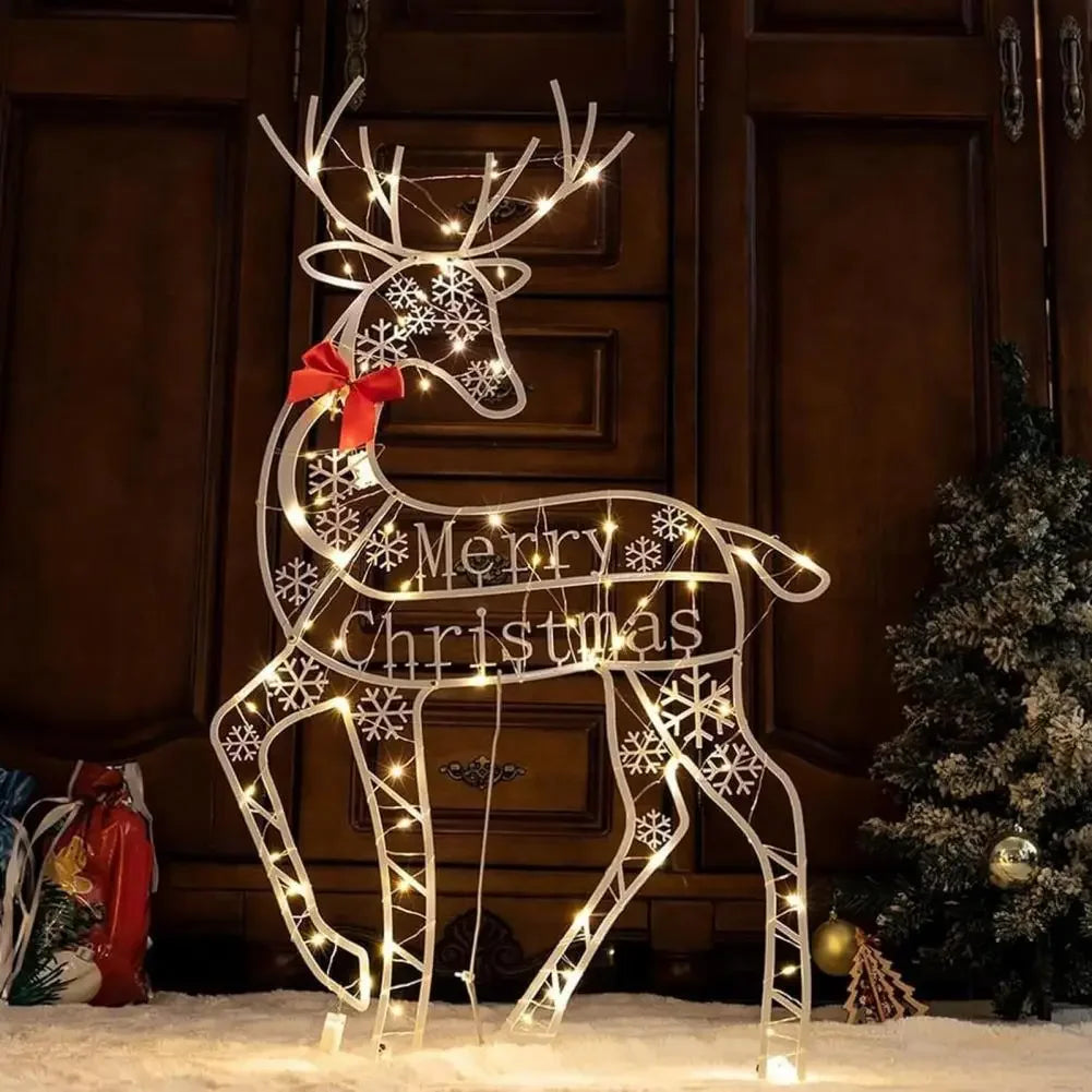 Deerhaven – Beleuchtete Rentierfigur mit integrierter LED für Weihnachtsdekoration