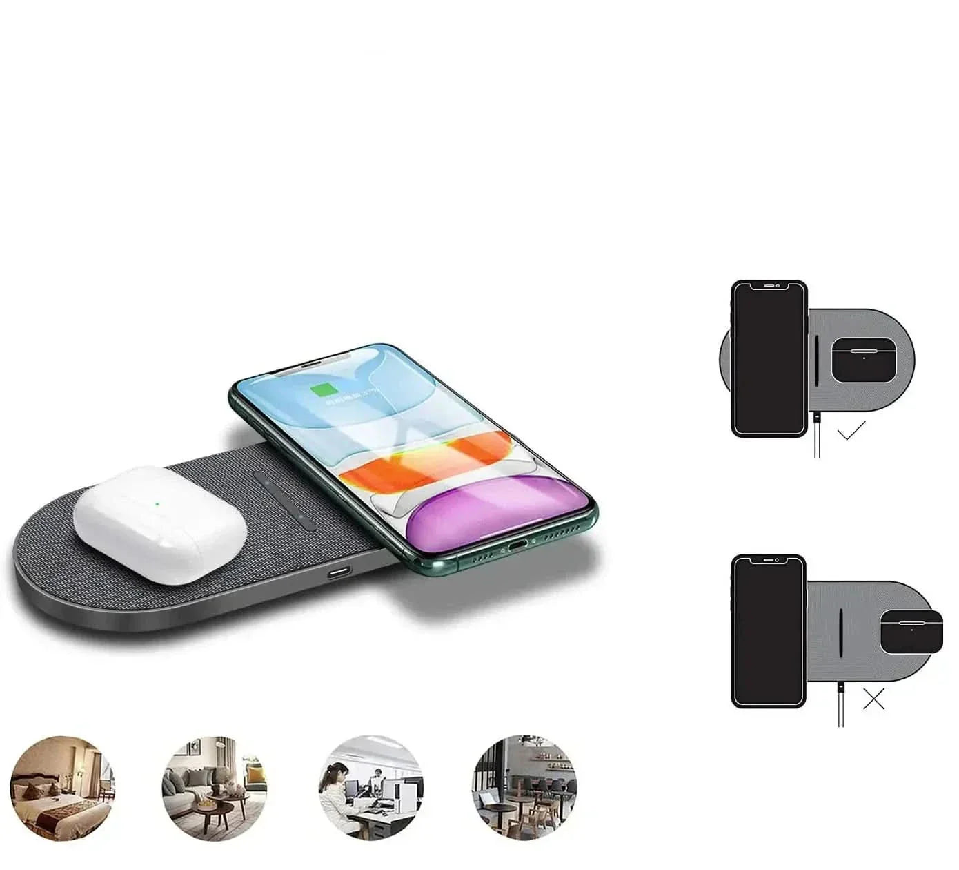 POWERDOCK – 40W Wireless Charging Station für iPhone, AirPods & Samsung
